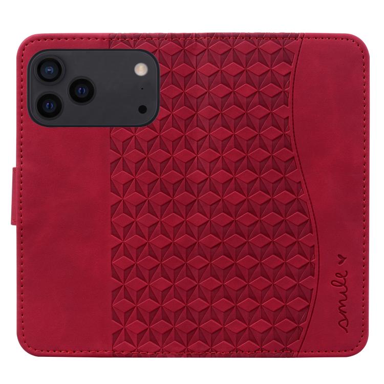 For iPhone 17 Pro Diamond Buckle Leather Phone Case with Lanyard
