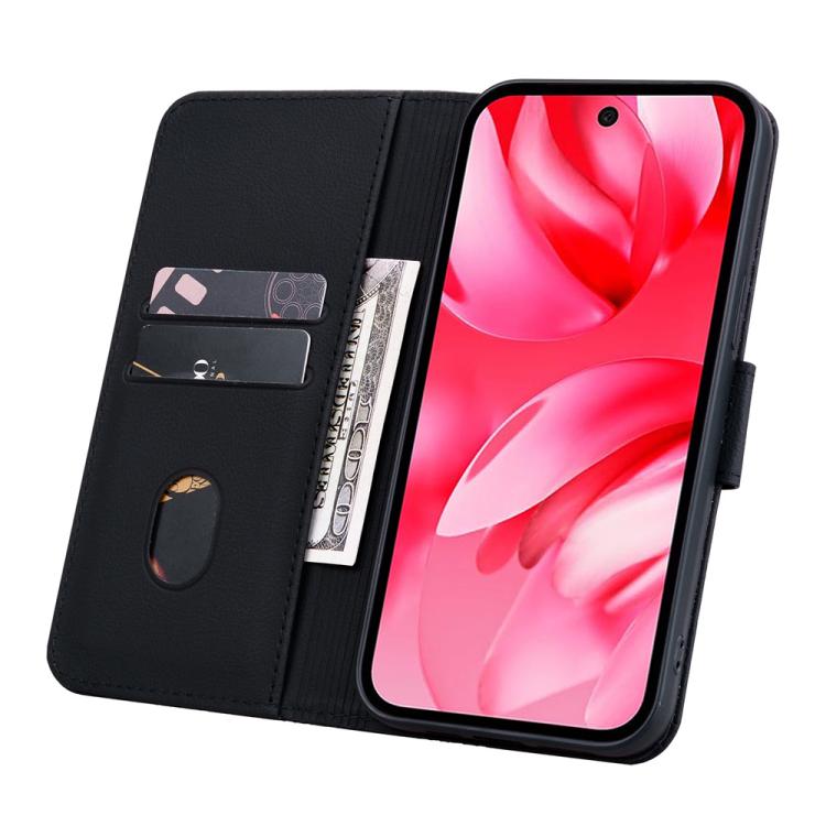 For Google Pixel 9a Business Diamond Buckle Leather Phone Case with Lanyard