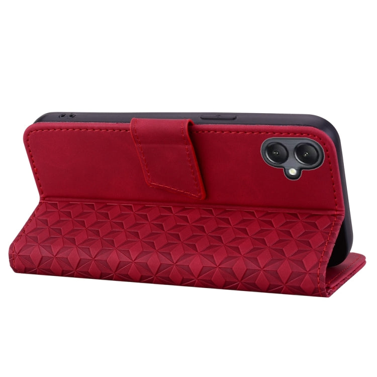 For Samsung Galaxy A05 Diamond Buckle Leather Phone Case with Lanyard