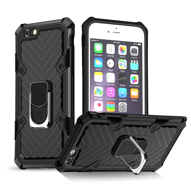 For iPhone 6 / 6s Cool Armor PC+TPU Shockproof Case with 360 Degree Rotation Ring Holder