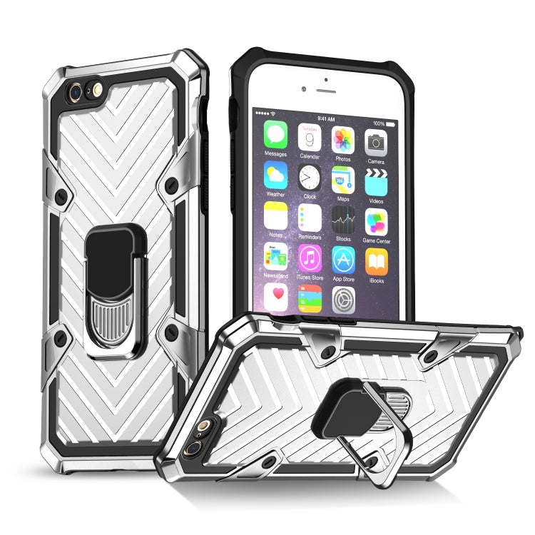 For iPhone 6 / 6s Cool Armor PC+TPU Shockproof Case with 360 Degree Rotation Ring Holder