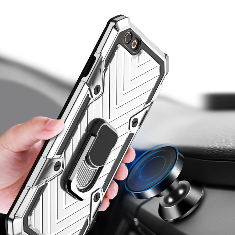 For iPhone 6 / 6s Cool Armor PC+TPU Shockproof Case with 360 Degree Rotation Ring Holder