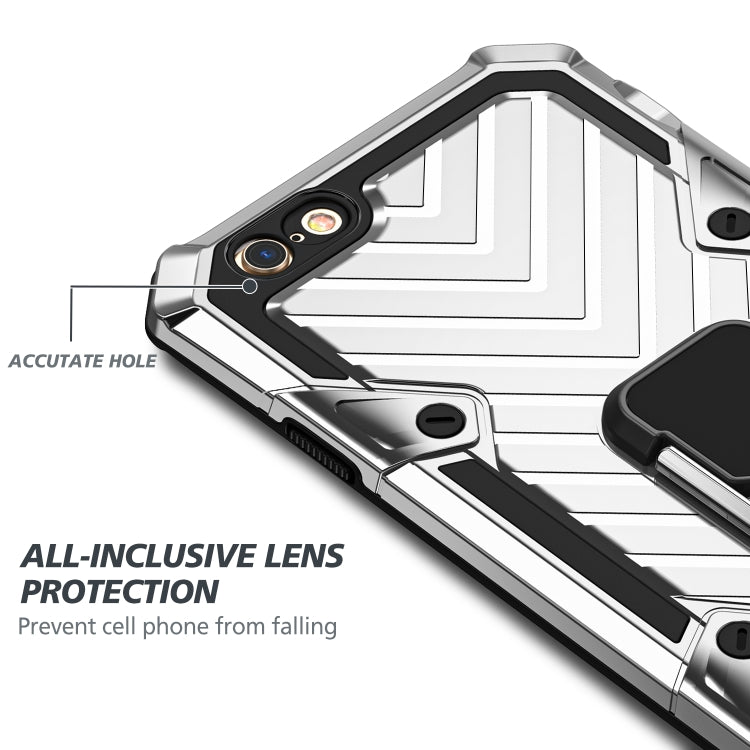 For iPhone 6 / 6s Cool Armor PC+TPU Shockproof Case with 360 Degree Rotation Ring Holder