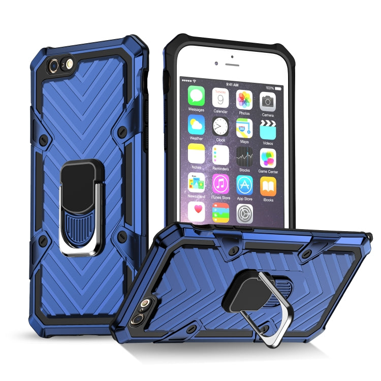For iPhone 6 / 6s Cool Armor PC+TPU Shockproof Case with 360 Degree Rotation Ring Holder