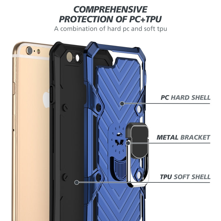 For iPhone 6 / 6s Cool Armor PC+TPU Shockproof Case with 360 Degree Rotation Ring Holder