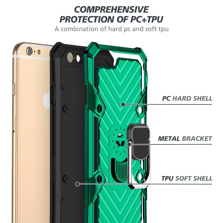 For iPhone 6 / 6s Cool Armor PC+TPU Shockproof Case with 360 Degree Rotation Ring Holder