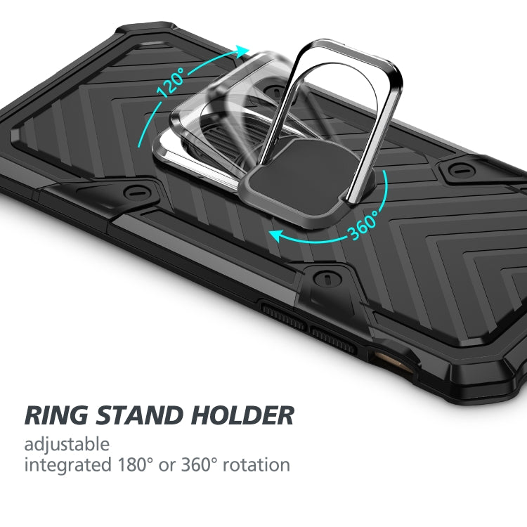 For iPhone 6s Plus / 6 Plus Cool Armor PC+TPU Shockproof Case with 360 Degree Rotation Ring Holder
