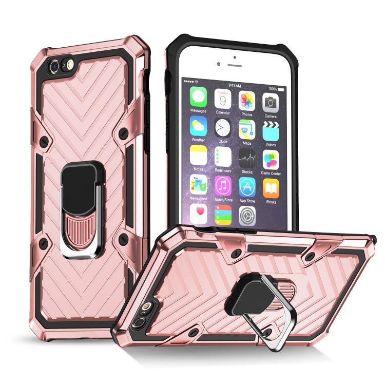 For iPhone 6s Plus / 6 Plus Cool Armor PC+TPU Shockproof Case with 360 Degree Rotation Ring Holder