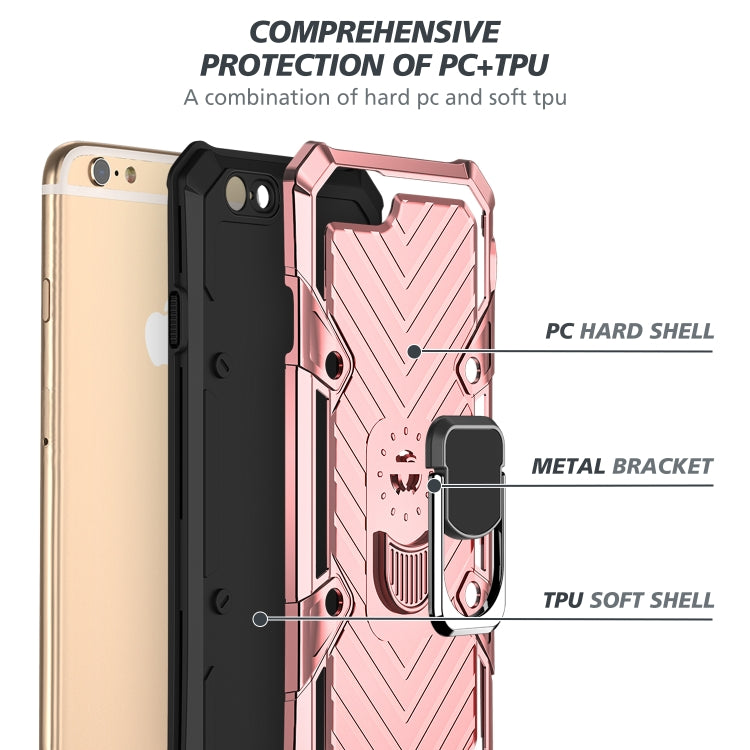 For iPhone 6s Plus / 6 Plus Cool Armor PC+TPU Shockproof Case with 360 Degree Rotation Ring Holder