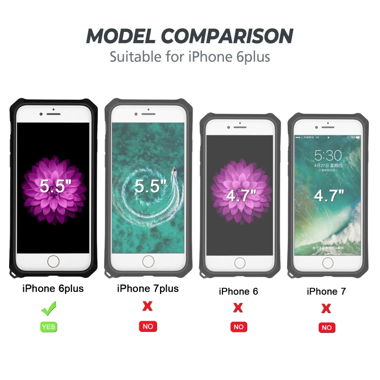 For iPhone 6s Plus / 6 Plus Cool Armor PC+TPU Shockproof Case with 360 Degree Rotation Ring Holder