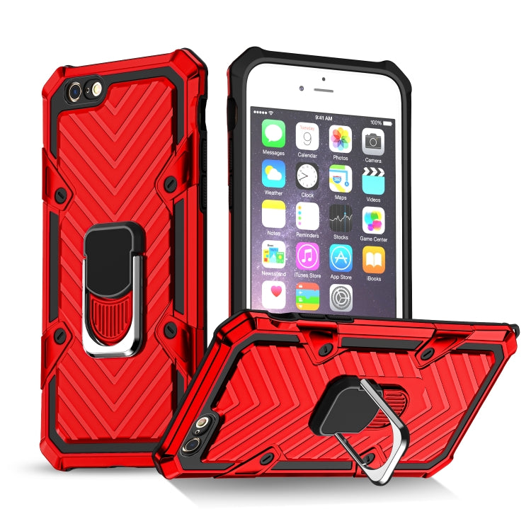 For iPhone 6s Plus / 6 Plus Cool Armor PC+TPU Shockproof Case with 360 Degree Rotation Ring Holder