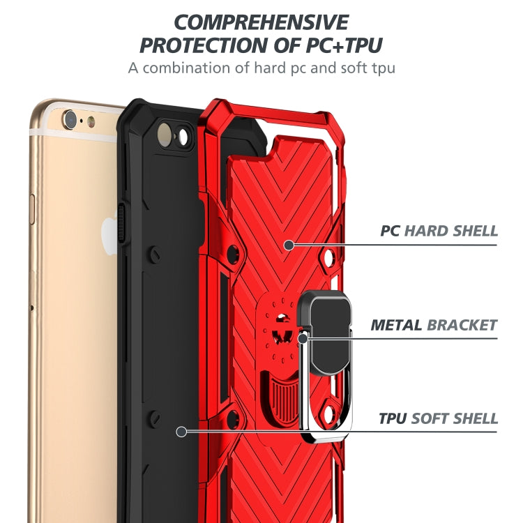 For iPhone 6s Plus / 6 Plus Cool Armor PC+TPU Shockproof Case with 360 Degree Rotation Ring Holder