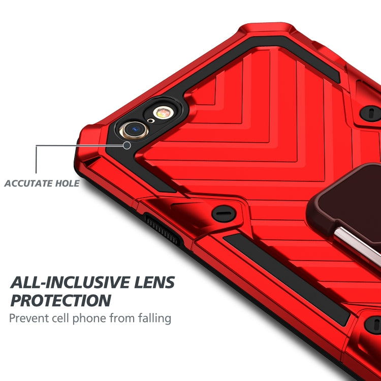 For iPhone 6s Plus / 6 Plus Cool Armor PC+TPU Shockproof Case with 360 Degree Rotation Ring Holder
