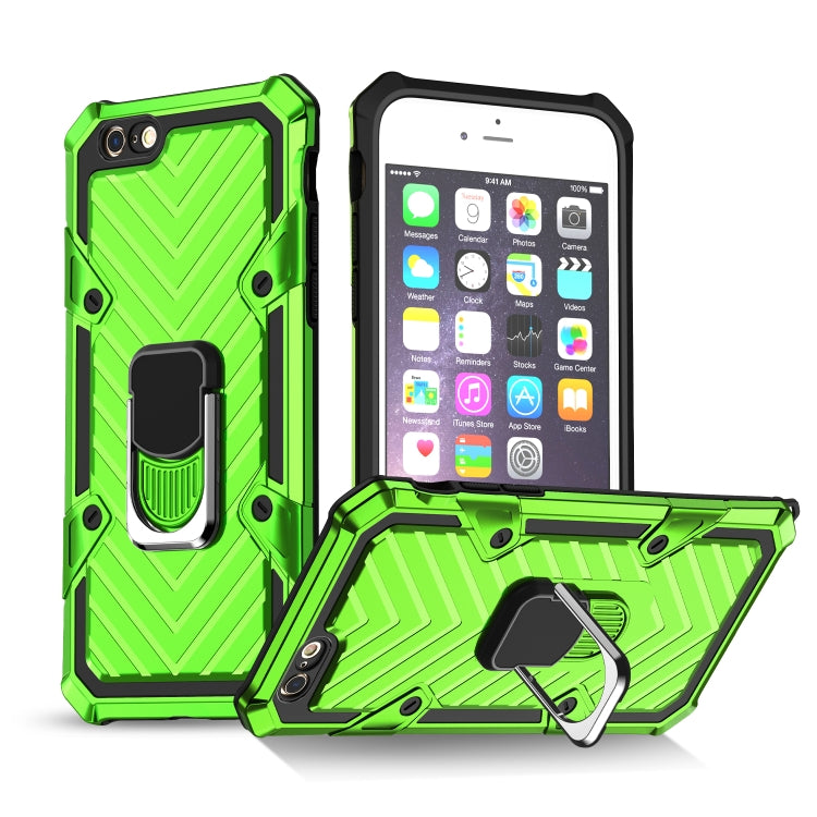 For iPhone 6s Plus / 6 Plus Cool Armor PC+TPU Shockproof Case with 360 Degree Rotation Ring Holder
