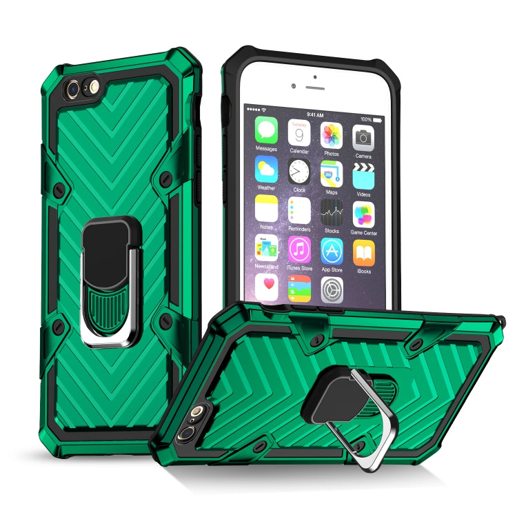 For iPhone 6s Plus / 6 Plus Cool Armor PC+TPU Shockproof Case with 360 Degree Rotation Ring Holder