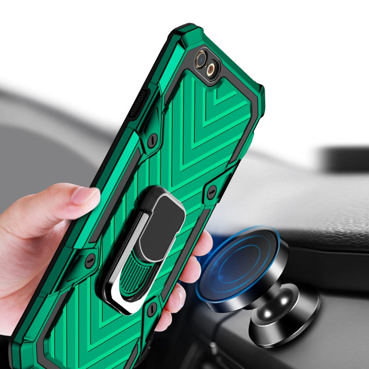 For iPhone 6s Plus / 6 Plus Cool Armor PC+TPU Shockproof Case with 360 Degree Rotation Ring Holder