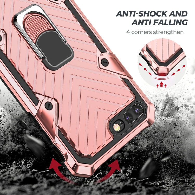 For iPhone 8 Plus / 7 Plus Cool Armor PC+TPU Shockproof Case with 360 Degree Rotation Ring Holder