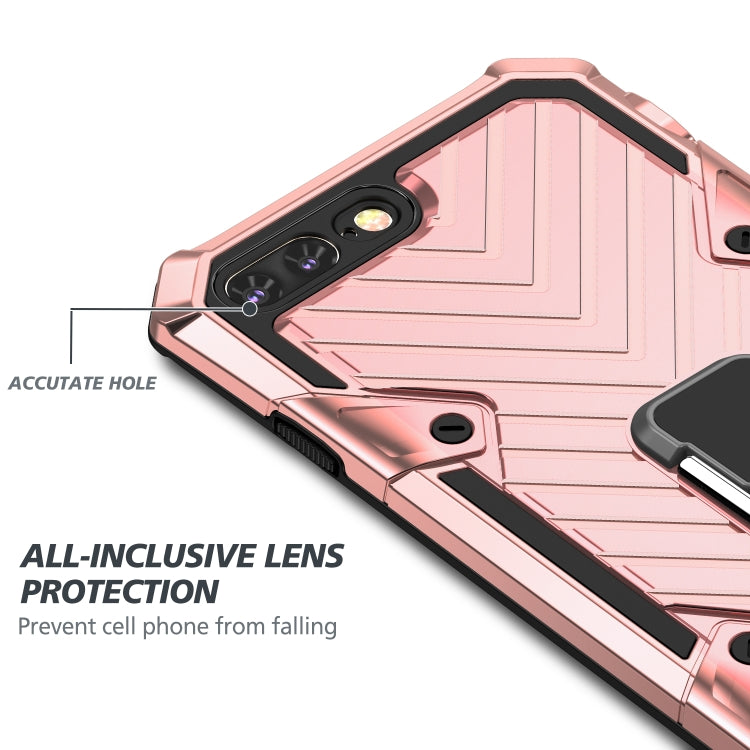 For iPhone 8 Plus / 7 Plus Cool Armor PC+TPU Shockproof Case with 360 Degree Rotation Ring Holder