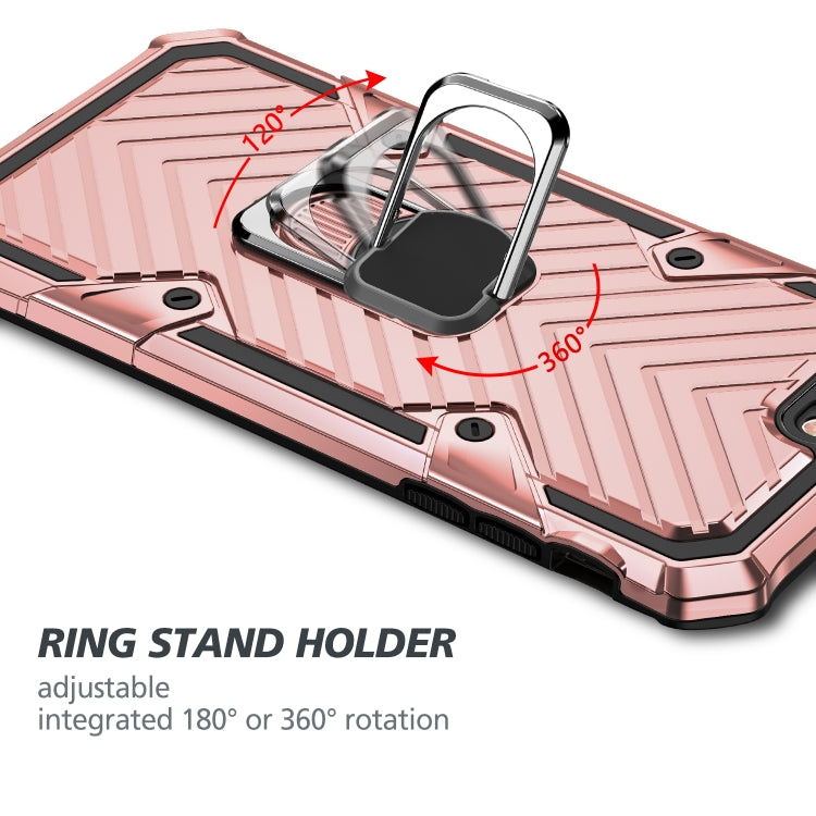 For iPhone 8 Plus / 7 Plus Cool Armor PC+TPU Shockproof Case with 360 Degree Rotation Ring Holder
