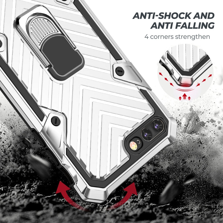 For iPhone 8 Plus / 7 Plus Cool Armor PC+TPU Shockproof Case with 360 Degree Rotation Ring Holder