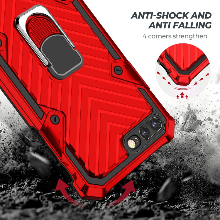 For iPhone 8 Plus / 7 Plus Cool Armor PC+TPU Shockproof Case with 360 Degree Rotation Ring Holder