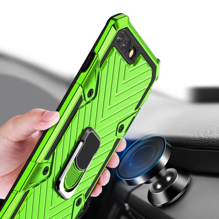 For iPhone 8 Plus / 7 Plus Cool Armor PC+TPU Shockproof Case with 360 Degree Rotation Ring Holder