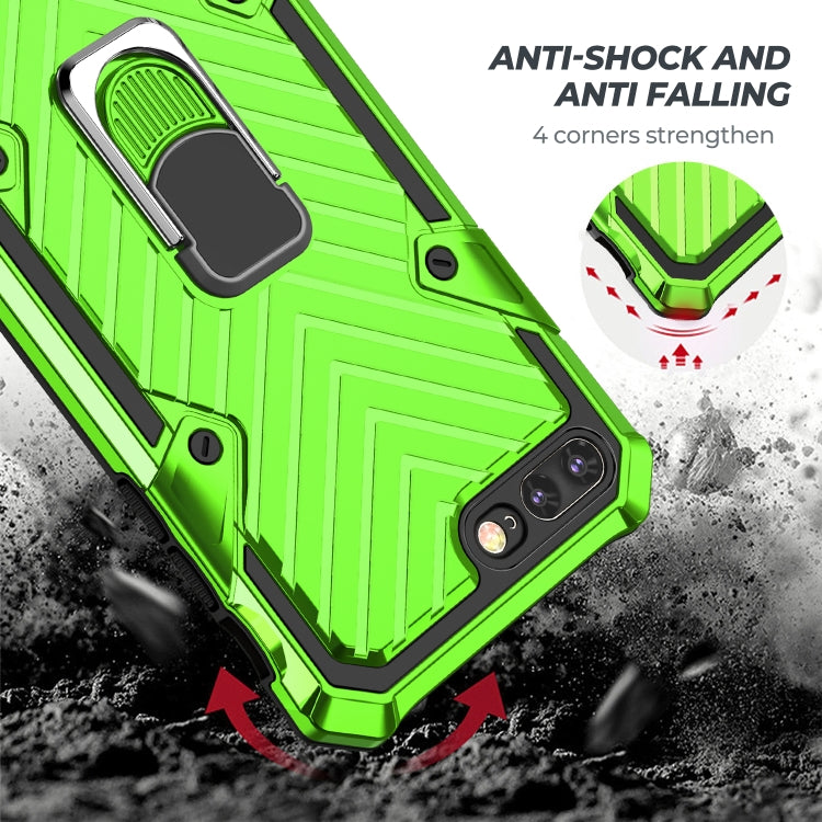 For iPhone 8 Plus / 7 Plus Cool Armor PC+TPU Shockproof Case with 360 Degree Rotation Ring Holder