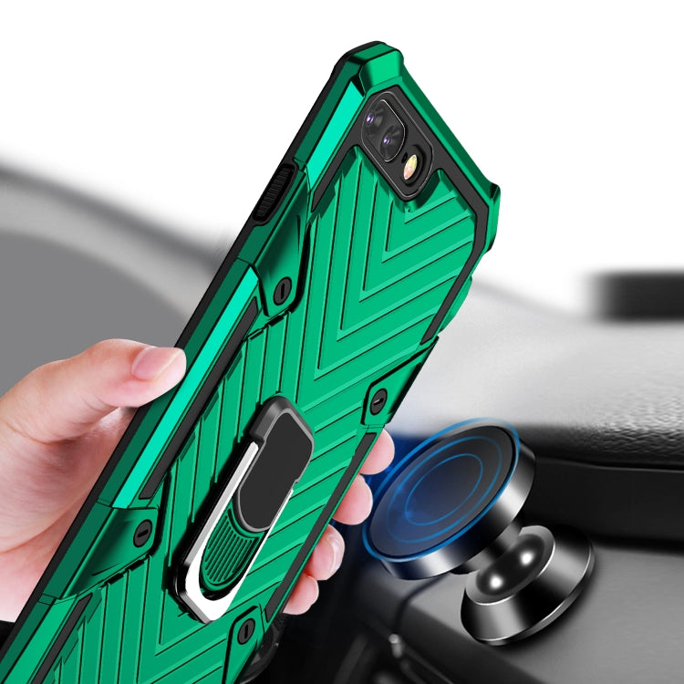 For iPhone 8 Plus / 7 Plus Cool Armor PC+TPU Shockproof Case with 360 Degree Rotation Ring Holder
