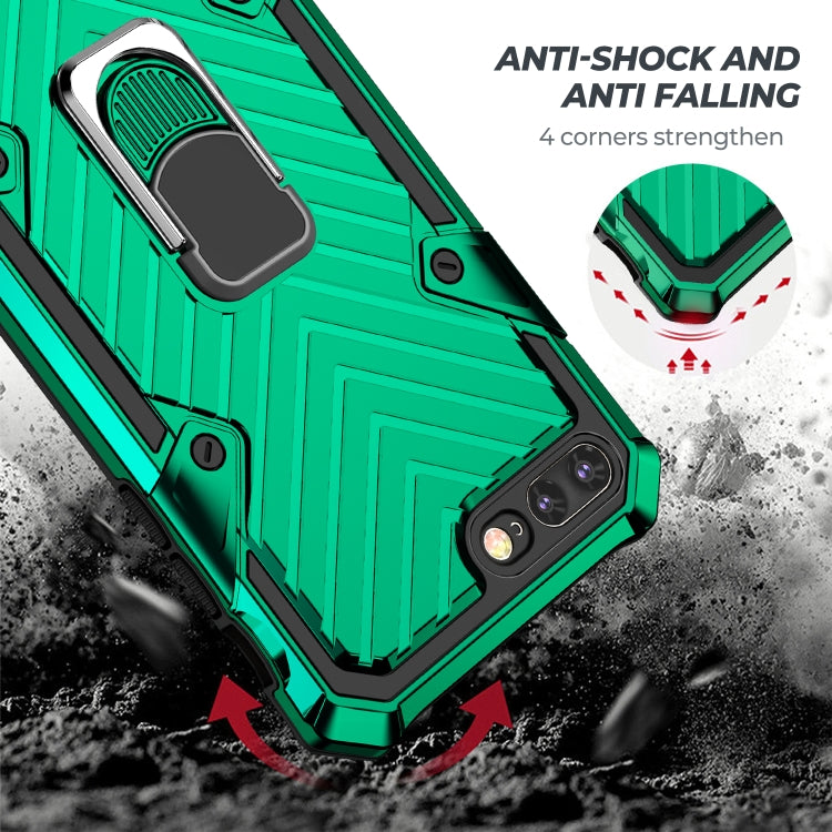 For iPhone 8 Plus / 7 Plus Cool Armor PC+TPU Shockproof Case with 360 Degree Rotation Ring Holder