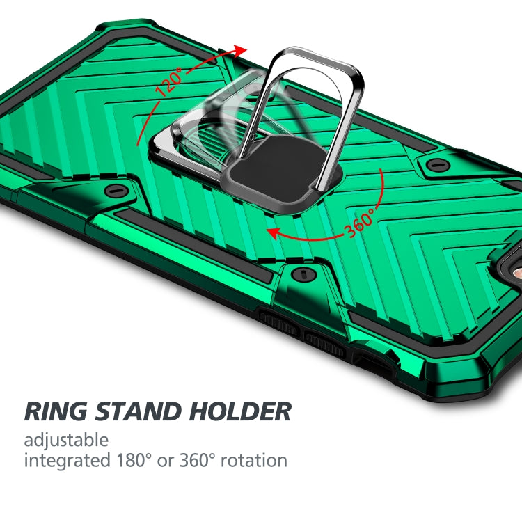For iPhone 8 Plus / 7 Plus Cool Armor PC+TPU Shockproof Case with 360 Degree Rotation Ring Holder
