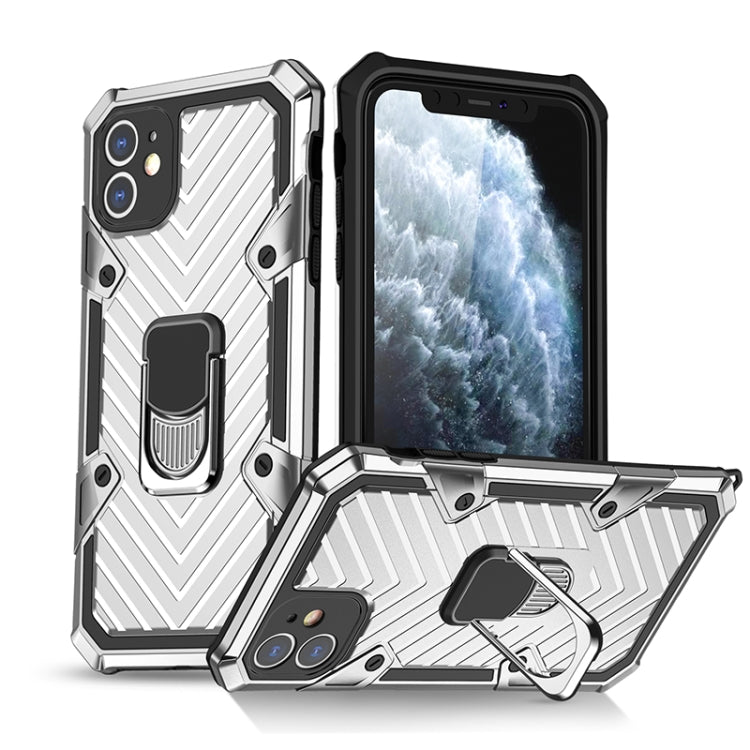 For iPhone 11 Cool Armor PC+TPU Shockproof Case with 360 Degree Rotation Ring Holder
