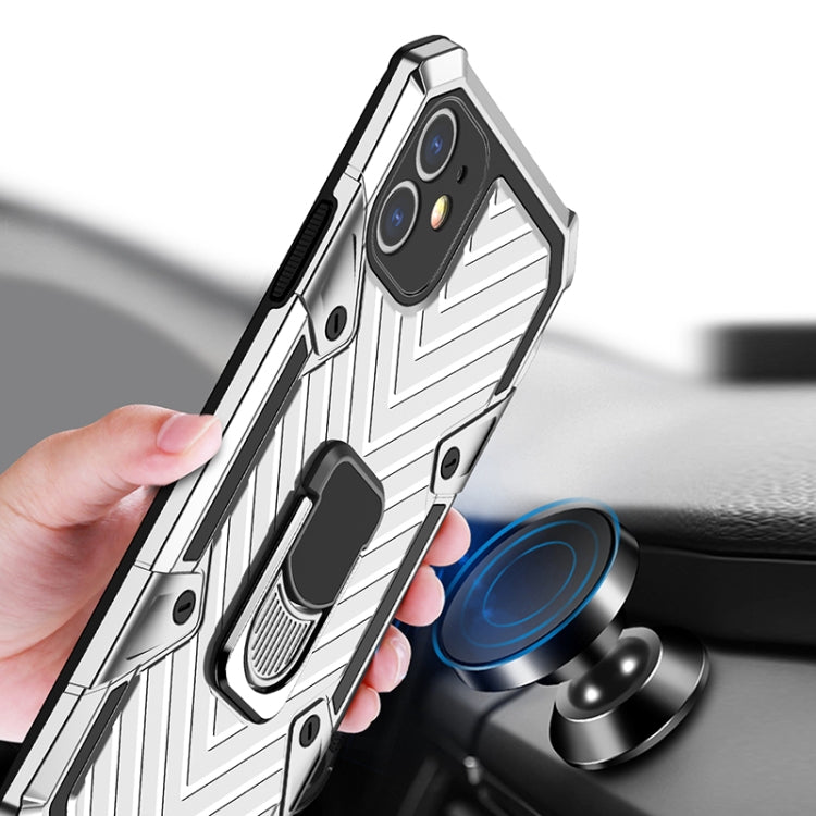 For iPhone 11 Cool Armor PC+TPU Shockproof Case with 360 Degree Rotation Ring Holder