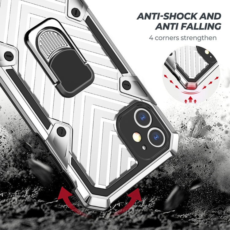 For iPhone 11 Cool Armor PC+TPU Shockproof Case with 360 Degree Rotation Ring Holder