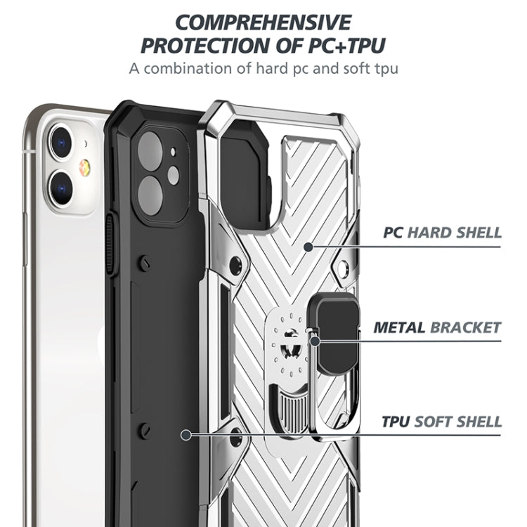 For iPhone 11 Cool Armor PC+TPU Shockproof Case with 360 Degree Rotation Ring Holder
