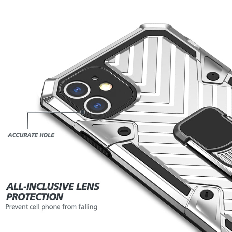 For iPhone 11 Cool Armor PC+TPU Shockproof Case with 360 Degree Rotation Ring Holder