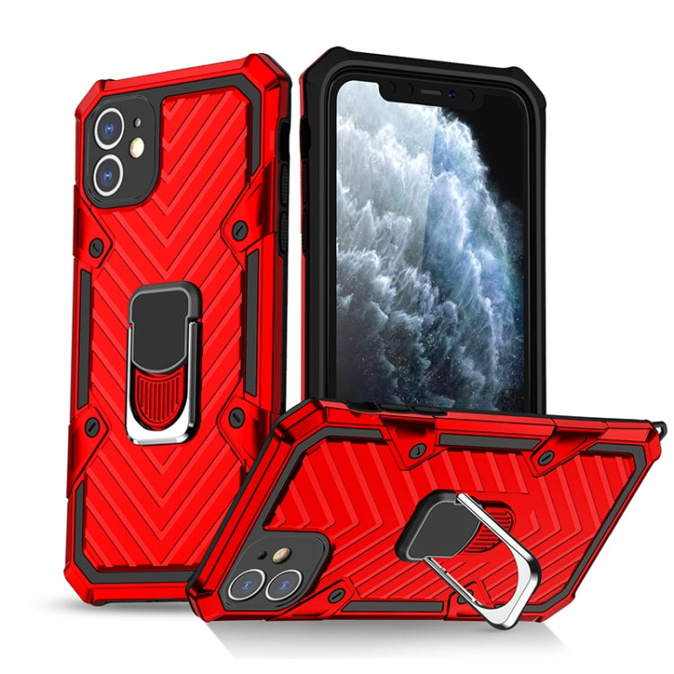 For iPhone 11 Cool Armor PC+TPU Shockproof Case with 360 Degree Rotation Ring Holder