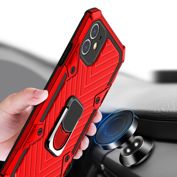 For iPhone 11 Cool Armor PC+TPU Shockproof Case with 360 Degree Rotation Ring Holder