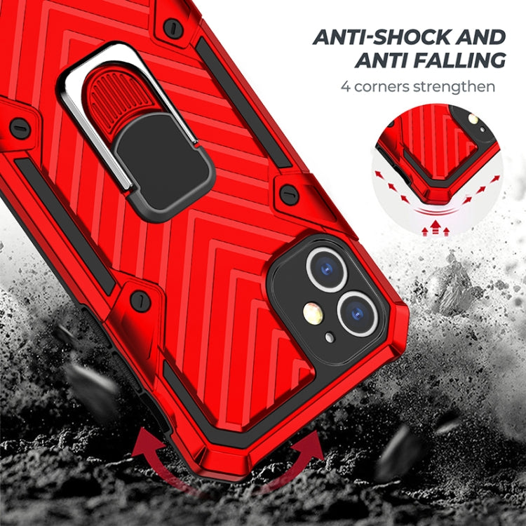 For iPhone 11 Cool Armor PC+TPU Shockproof Case with 360 Degree Rotation Ring Holder