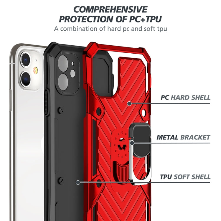 For iPhone 11 Cool Armor PC+TPU Shockproof Case with 360 Degree Rotation Ring Holder