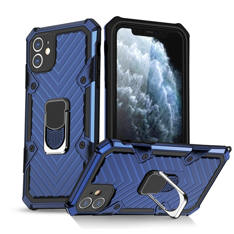 For iPhone 11 Cool Armor PC+TPU Shockproof Case with 360 Degree Rotation Ring Holder