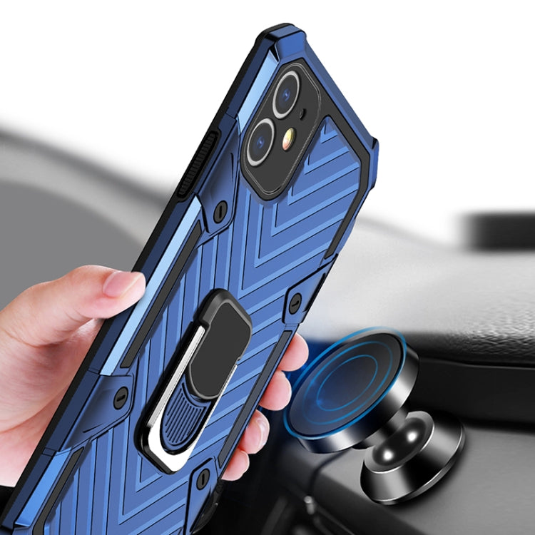 For iPhone 11 Cool Armor PC+TPU Shockproof Case with 360 Degree Rotation Ring Holder