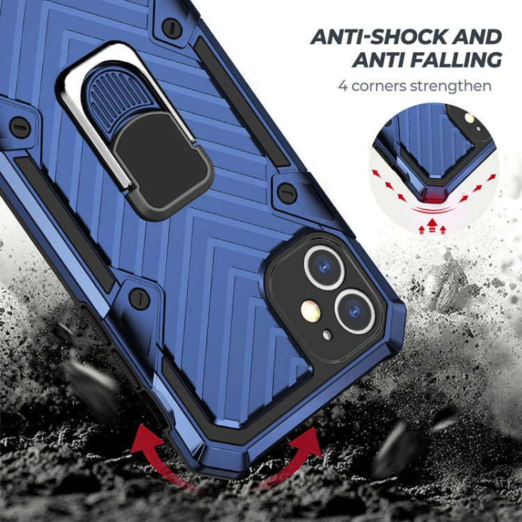 For iPhone 11 Cool Armor PC+TPU Shockproof Case with 360 Degree Rotation Ring Holder