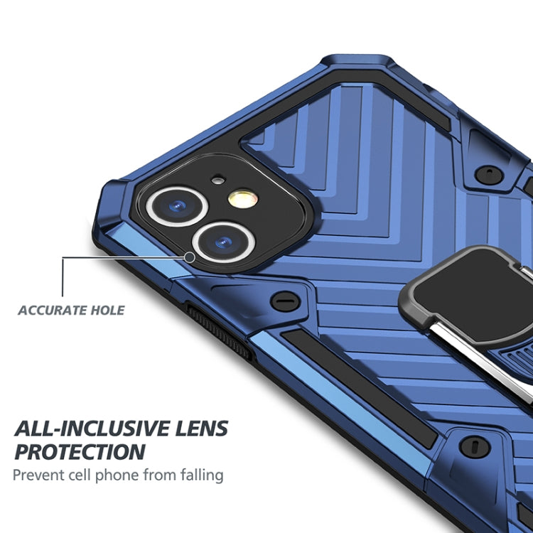 For iPhone 11 Cool Armor PC+TPU Shockproof Case with 360 Degree Rotation Ring Holder