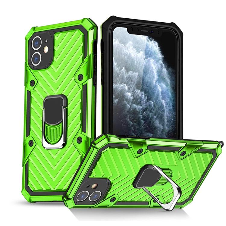 For iPhone 11 Cool Armor PC+TPU Shockproof Case with 360 Degree Rotation Ring Holder