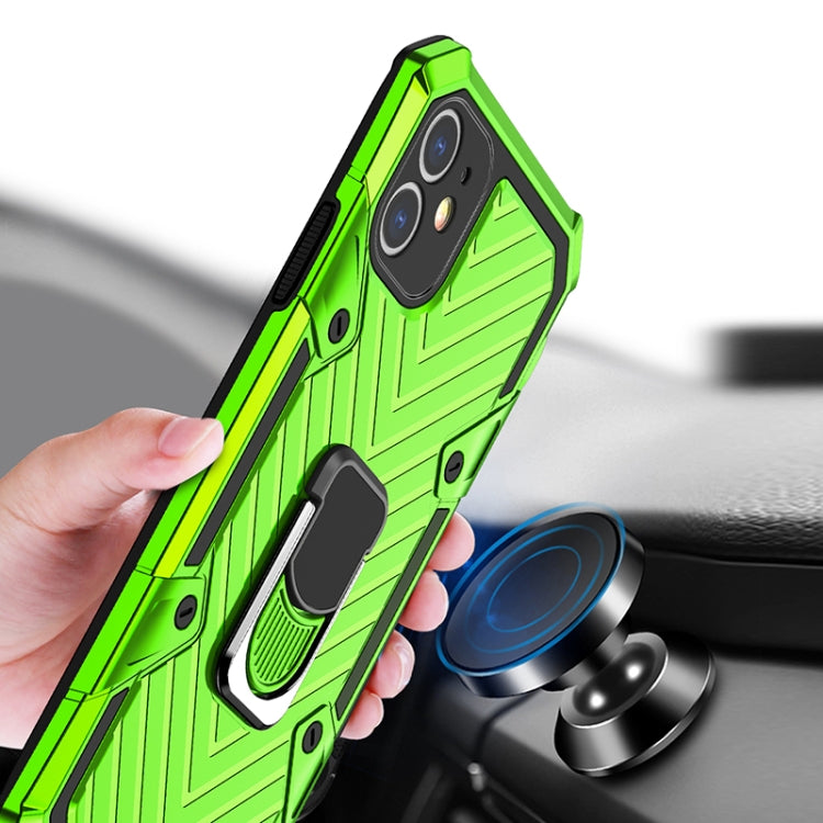 For iPhone 11 Cool Armor PC+TPU Shockproof Case with 360 Degree Rotation Ring Holder