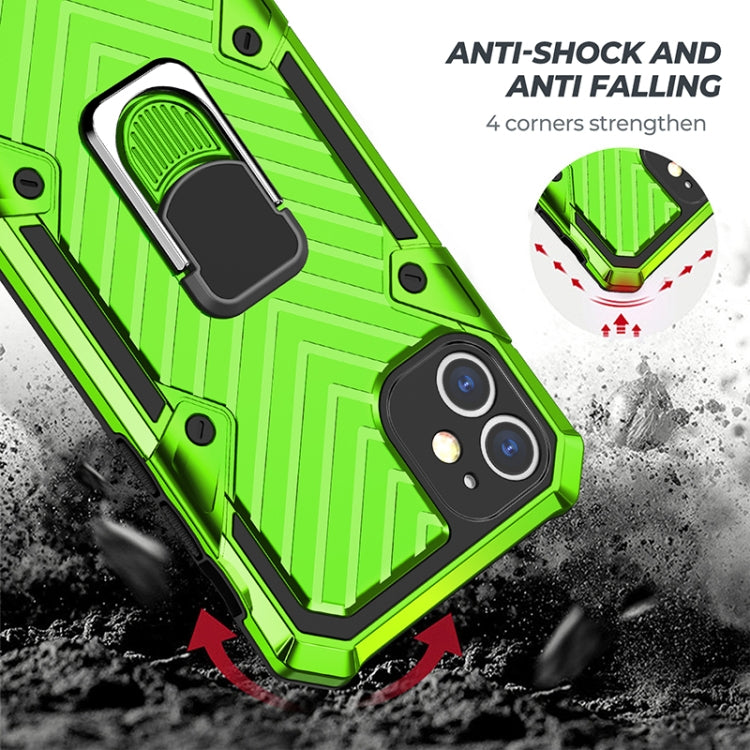 For iPhone 11 Cool Armor PC+TPU Shockproof Case with 360 Degree Rotation Ring Holder