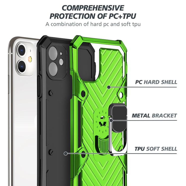 For iPhone 11 Cool Armor PC+TPU Shockproof Case with 360 Degree Rotation Ring Holder