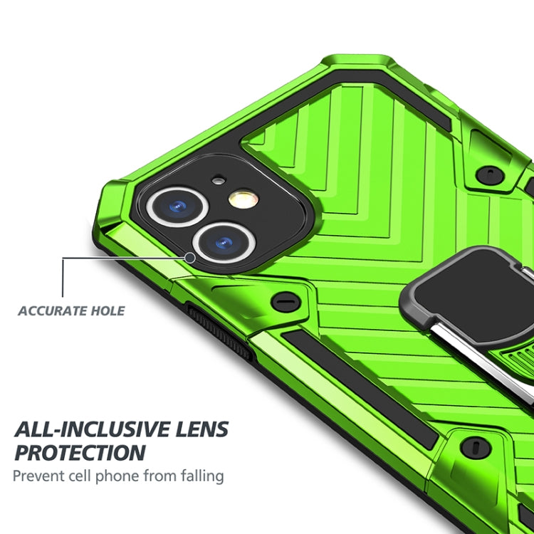 For iPhone 11 Cool Armor PC+TPU Shockproof Case with 360 Degree Rotation Ring Holder
