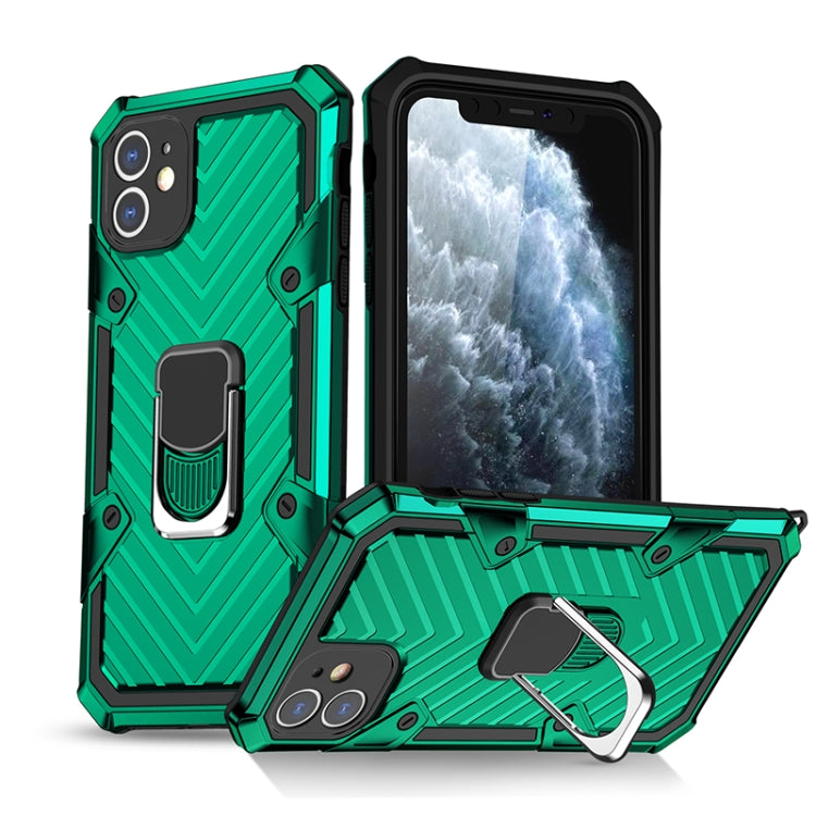 For iPhone 11 Cool Armor PC+TPU Shockproof Case with 360 Degree Rotation Ring Holder