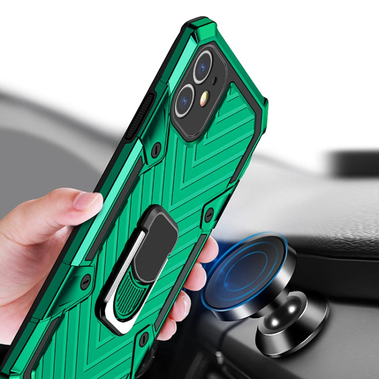 For iPhone 11 Cool Armor PC+TPU Shockproof Case with 360 Degree Rotation Ring Holder
